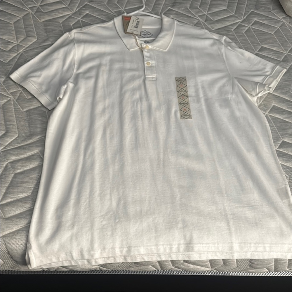 St. John's Bay Classic White Polo Shirt